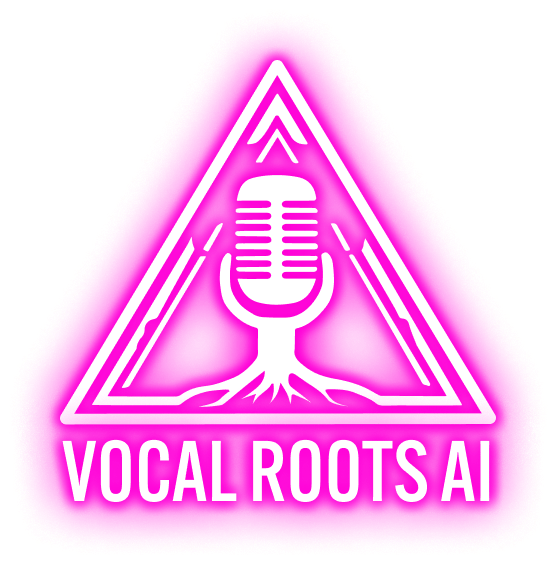 Vocal Roots AI logo | Powered by Respeecher AI voice technology