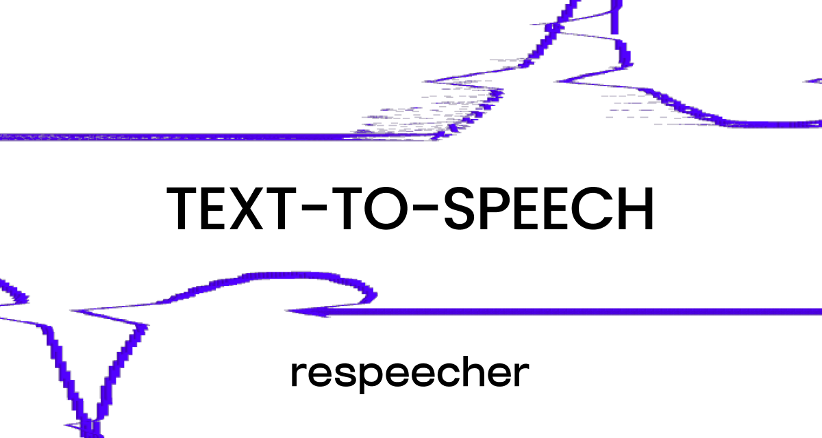 Landing page cover image for Respeecher’s Text-to-Speech service, featuring a stylized abstract design with purple lines and the Respeecher logo.